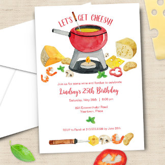 Cheese Fondue Party Einladung