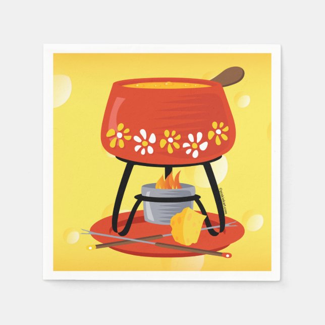 Cheese Fondue Serviette (Vorderseite)