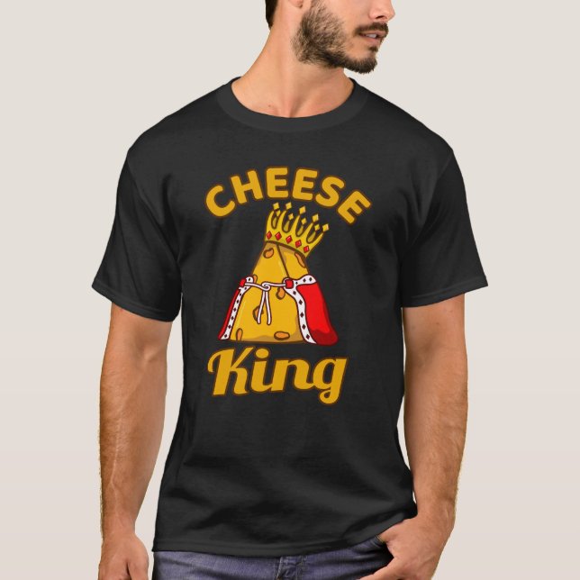 Cheese King Cheese Food Lover Eater Graphic T-Shirt (Vorderseite)