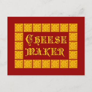 Cheese Maker Vintag Kitchart Postkarte