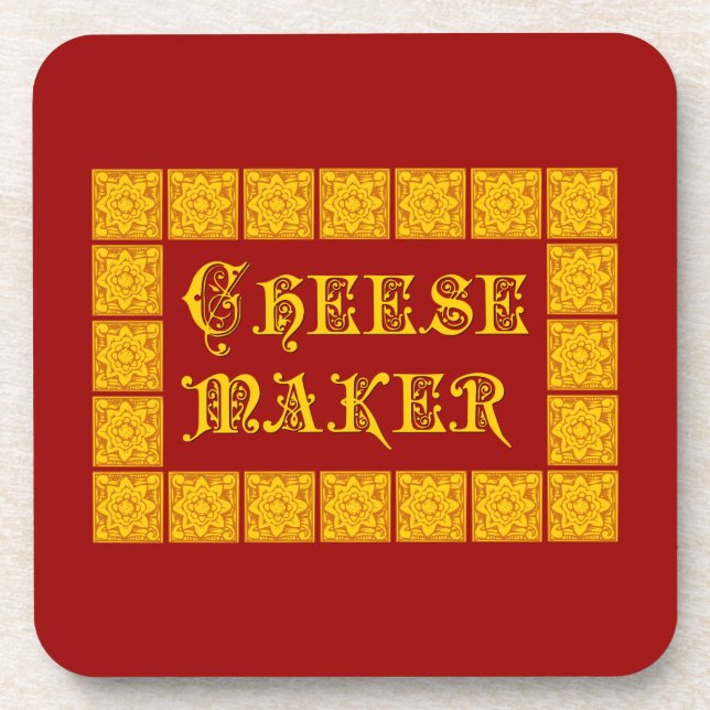 Cheese Maker Vintag Kitchart Untersetzer (Vorderseite)