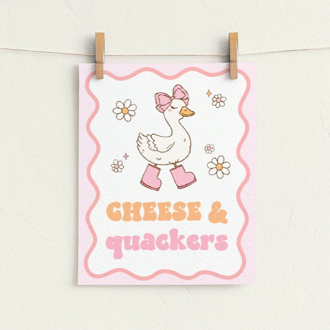Cheese & Quackers Silly Goose Table Sign Poster (Von Creator hochgeladen)
