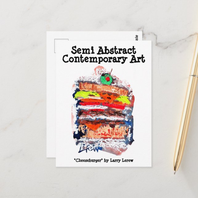 Cheeseburger #170229 postkarte (Vorderseite/Rückseite Beispiel)