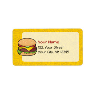 Cheeseburger Adressaufkleber