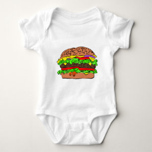 Cheeseburger Baby Strampler