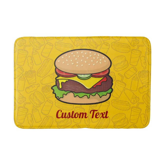 Cheeseburger Bad Mat Badematte (Vorderseite)