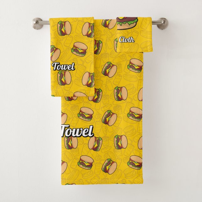 Cheeseburger Badhandtuch Set (Insitu)