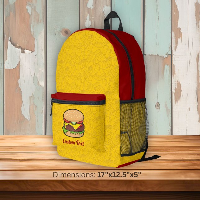 Cheeseburger Bedruckter Rucksack (Von Creator hochgeladen)