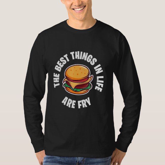Cheeseburger Burger Best Life Junk Food Fried Foor T-Shirt (Vorderseite)