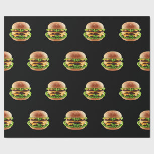 Cheeseburger Burger Fast Food Hamburger Geschenkpapier