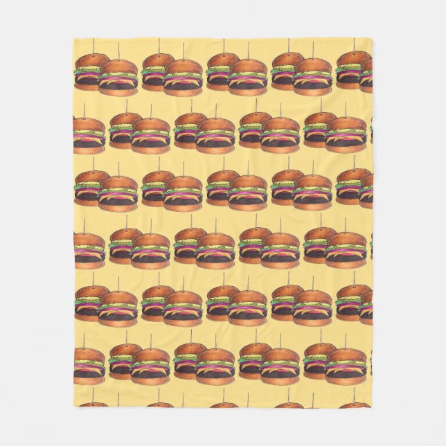 Cheeseburger Burger Hamburger Slider Bar Food Fleecedecke (Vorderseite)