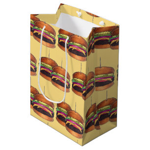 Cheeseburger Burger Hamburger Slider Bar Food Mittlere Geschenktüte
