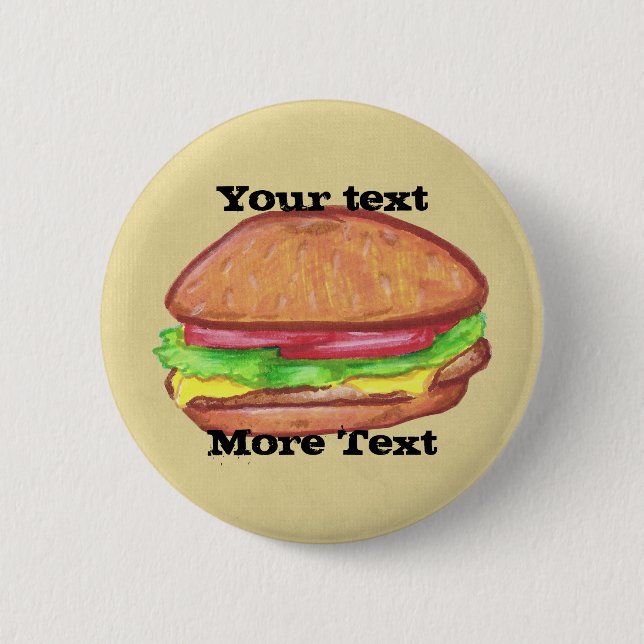 Cheeseburger Button (Vorderseite)