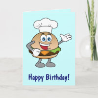 Cheeseburger Cartoon Happy Birthday