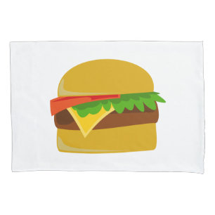 Cheeseburger-Cartoon Kissenbezug