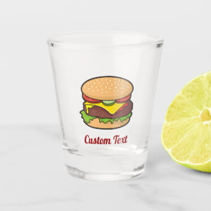 Cheeseburger Cartoon Schnapsglas