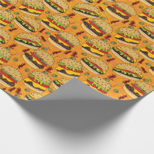 Cheeseburger delux geschenkpapier