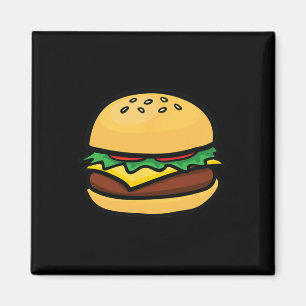Cheeseburger-Emoticon Hamburger Käse Bbq  Magnet