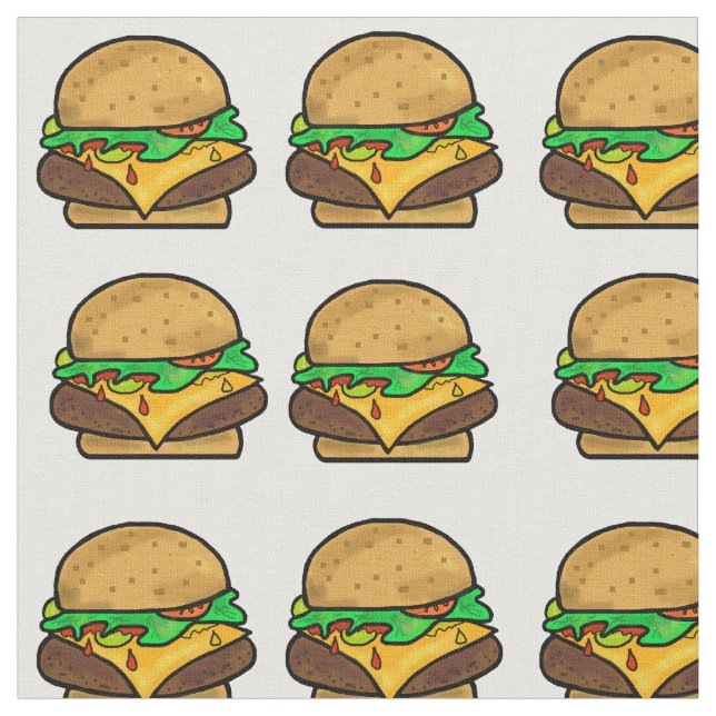 Cheeseburger Fabric Stoff (Nahaufnahme)