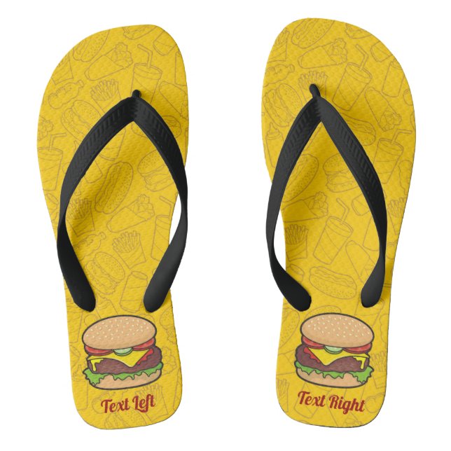 Cheeseburger Flip Flops (Fußbett)