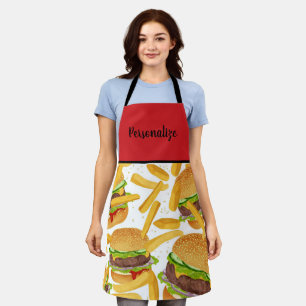 Cheeseburger & Fritten Schürze