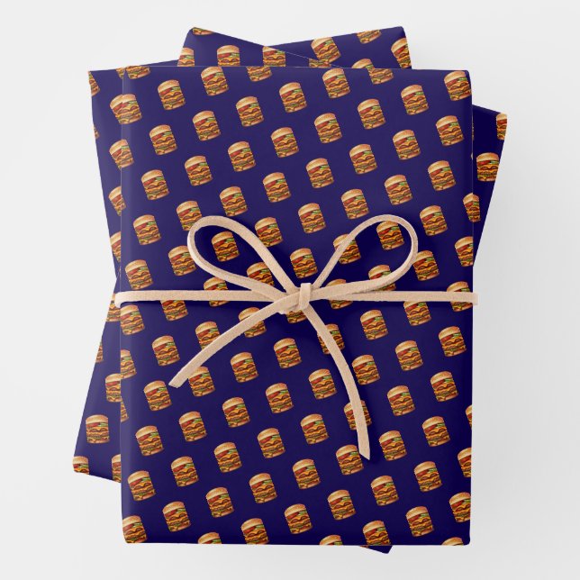 Cheeseburger Geschenkpapier Set (Beispiel)