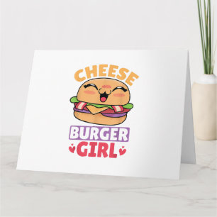 Cheeseburger Girl, Hamburger Women und Cheesebdres Karte