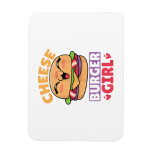 Cheeseburger Girl, Hamburger Women und Cheesebdres Magnet