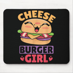 Cheeseburger Girl, Hamburger Women und Cheesebdres Mousepad