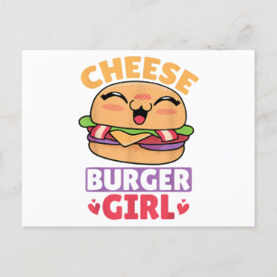 Cheeseburger Girl, Hamburger Women und Cheesebdres Postkarte