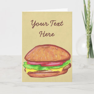Cheeseburger Greeting Card Karte