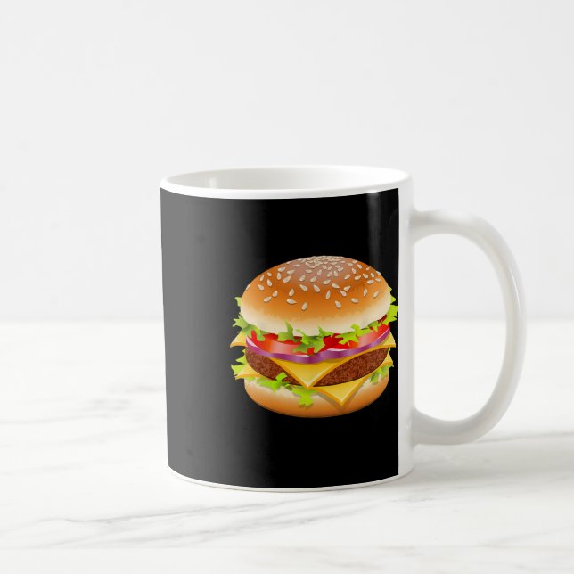 Cheeseburger Hamburger Burger Funny Food Halloween Kaffeetasse (Rechts)