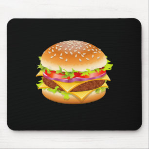 Cheeseburger Hamburger Burger Lustiges Essen Hallo Mousepad