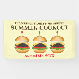 Cheeseburger Hamburger Burger Picnic Barbecue GRIL Banner