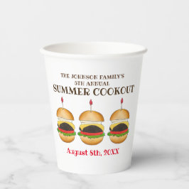 Cheeseburger Hamburger Burger Picnic Barbecue GRIL Pappbecher
