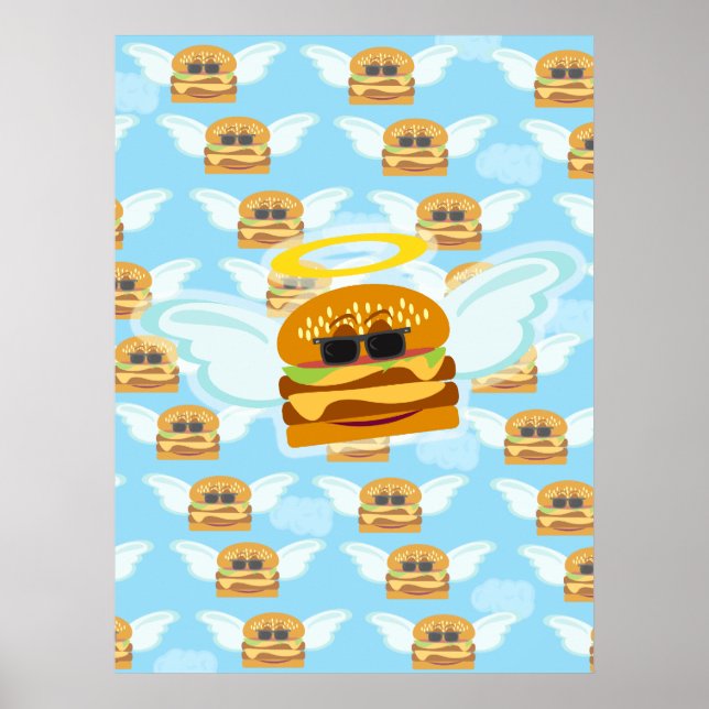 Cheeseburger Himmlischer Spaß an der Kunst der Leb Poster (Vorne)