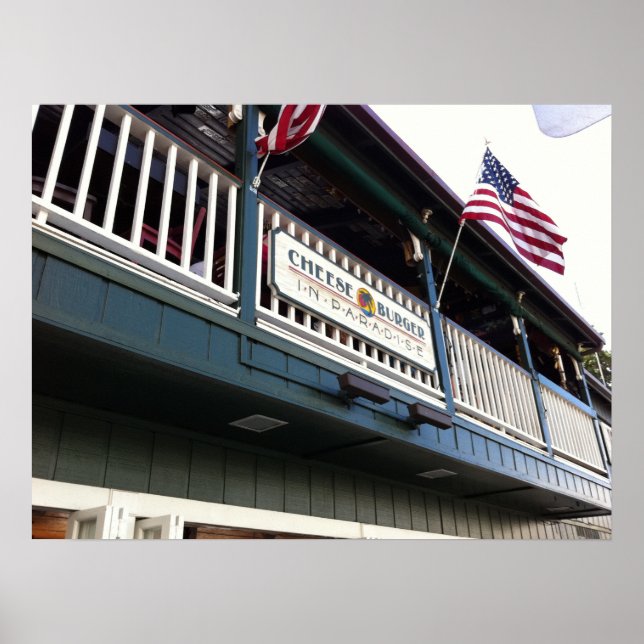 Cheeseburger im Paradies, Lahaina, Maui, Hawaii Poster (Vorne)