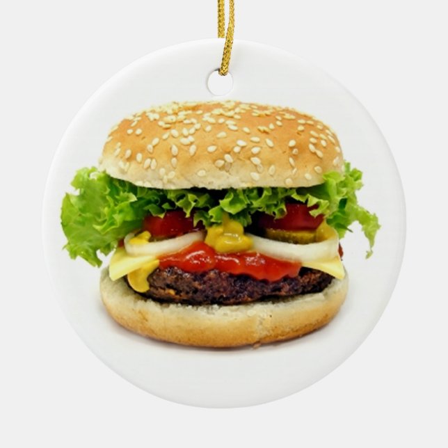 Cheeseburger Keramik Ornament (Vorne)