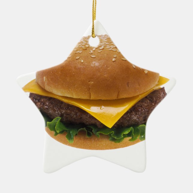 Cheeseburger Keramik Ornament (Vorne)