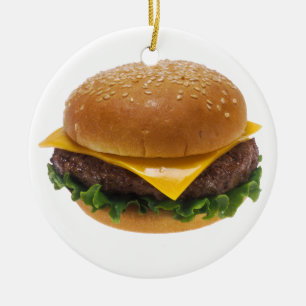Cheeseburger Keramikornament