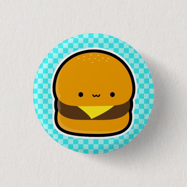 Cheeseburger-Knopf Button (Vorderseite)