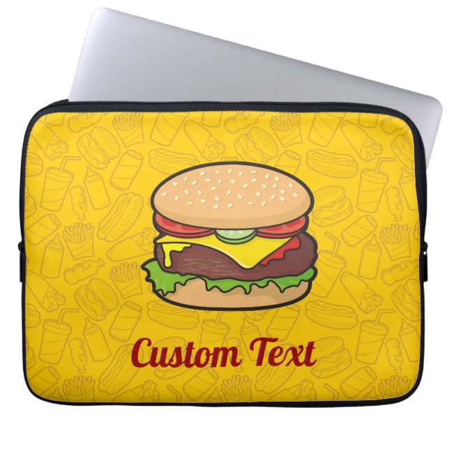 Cheeseburger Laptop Sleeve (Vorderseite)