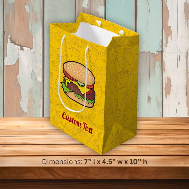 Cheeseburger mittelgroße Geschenktasche Mittlere Geschenktüte (Von Creator hochgeladen)