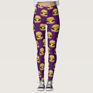 Cheeseburger-Muster-Leggings Leggings