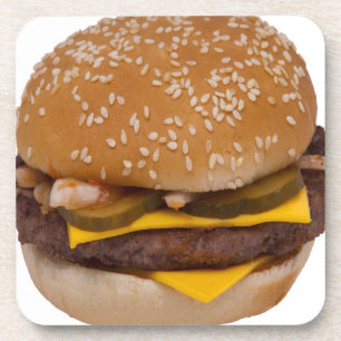 Cheeseburger On Sesame Seed Bun Untersetzer