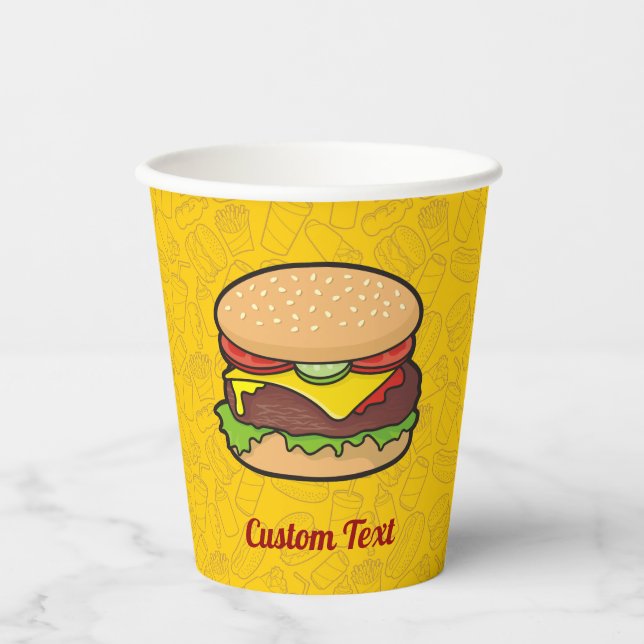 Cheeseburger Paper Cups Pappbecher (Vorderseite)