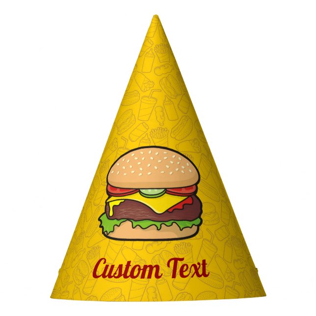 Cheeseburger Partyhütchen (Vorderseite)