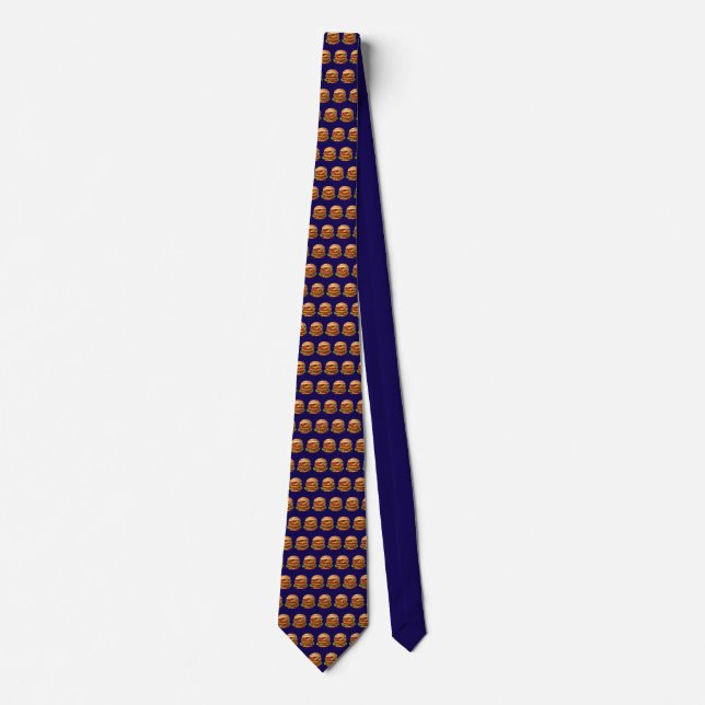 Cheeseburger Pattern Neck Tie Krawatte (Vorderseite)