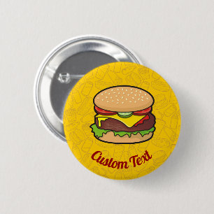 Cheeseburger Pinback Button