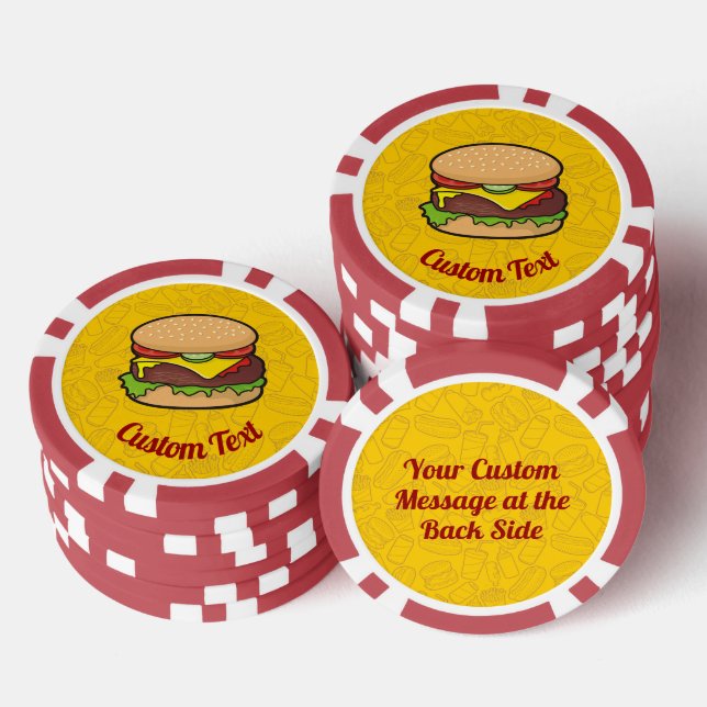 Cheeseburger Pokerchips (Stapel)